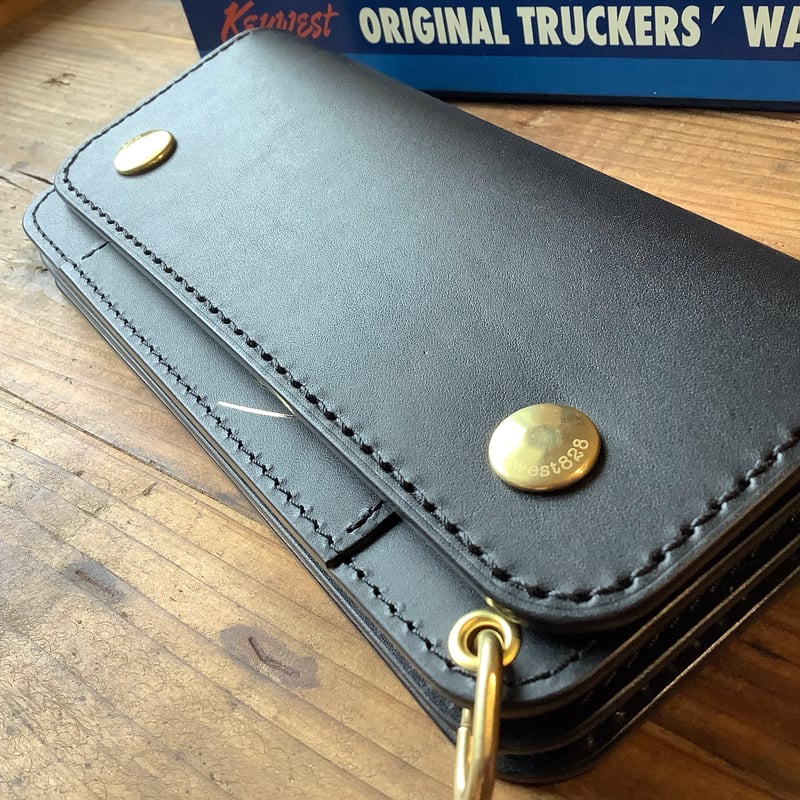 トラッカーウォレット 黒 オイルレザー | keywest828 トラッカーウォレット 黒 オイルレザー | keywest828