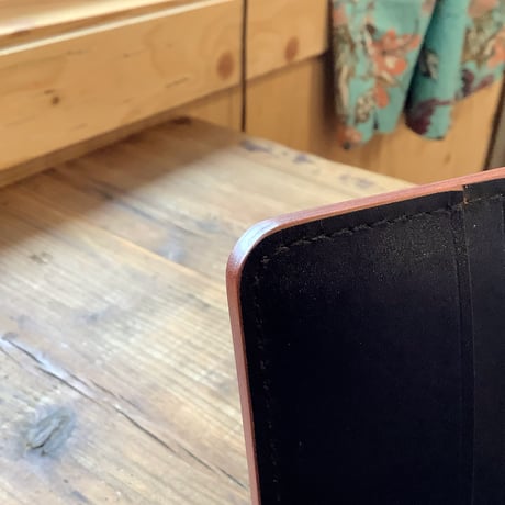 茶芯　二つ折り財布　小銭入れ無し