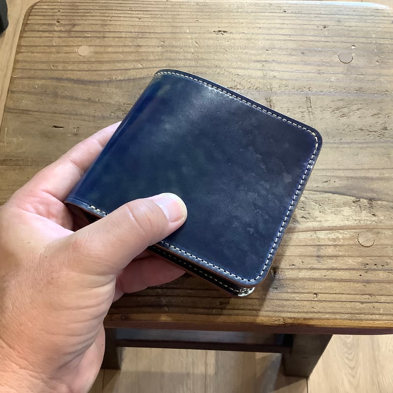 ロカドコードバンブルー×ルガトショルダー ダークブラウン 二つ折り