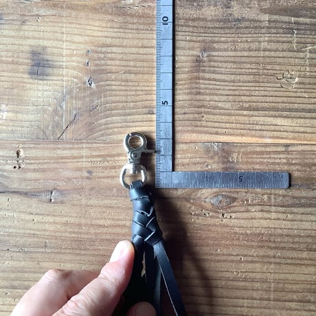 オイルレザー　ウォレットロープ　ニッケル