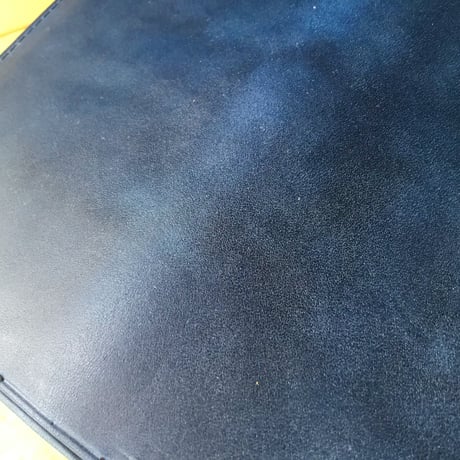 手染めネイビー×手染めキャメル 長財布 小銭入れ無し