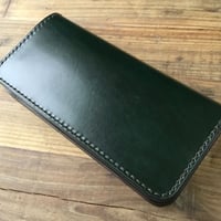 ルガトショルダーグリーン×ルガトショルダーブラウン 長財布 小銭入れあり