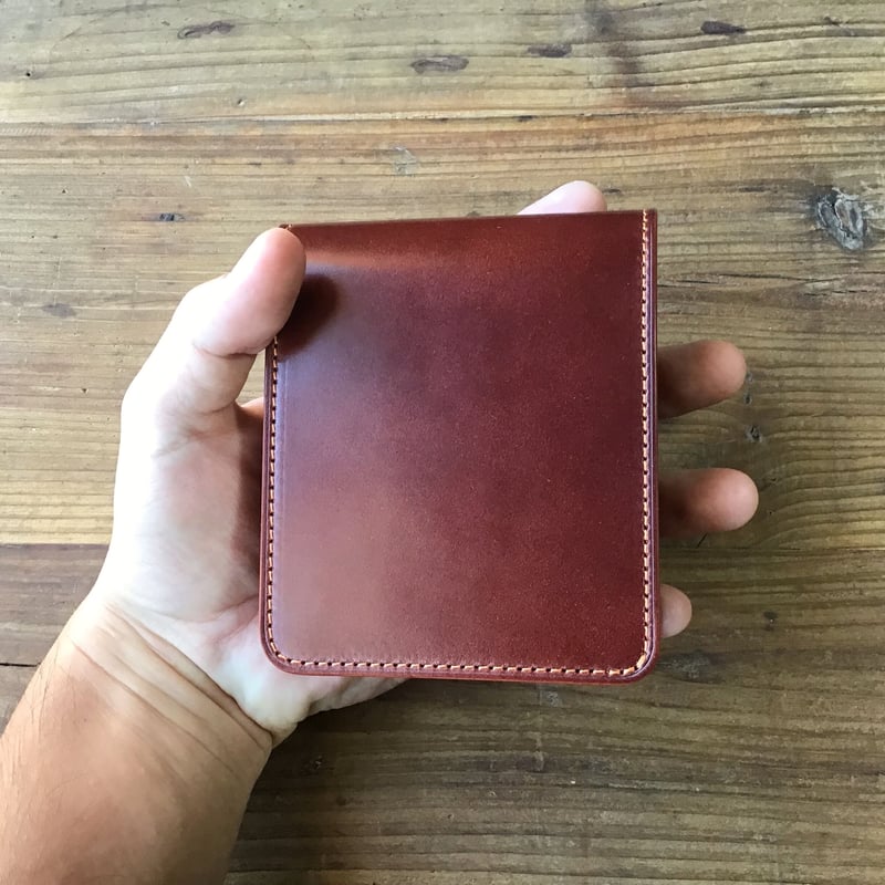 オイルコードバンバーガンディ×ルガトショルダー 70's 二つ折り財布