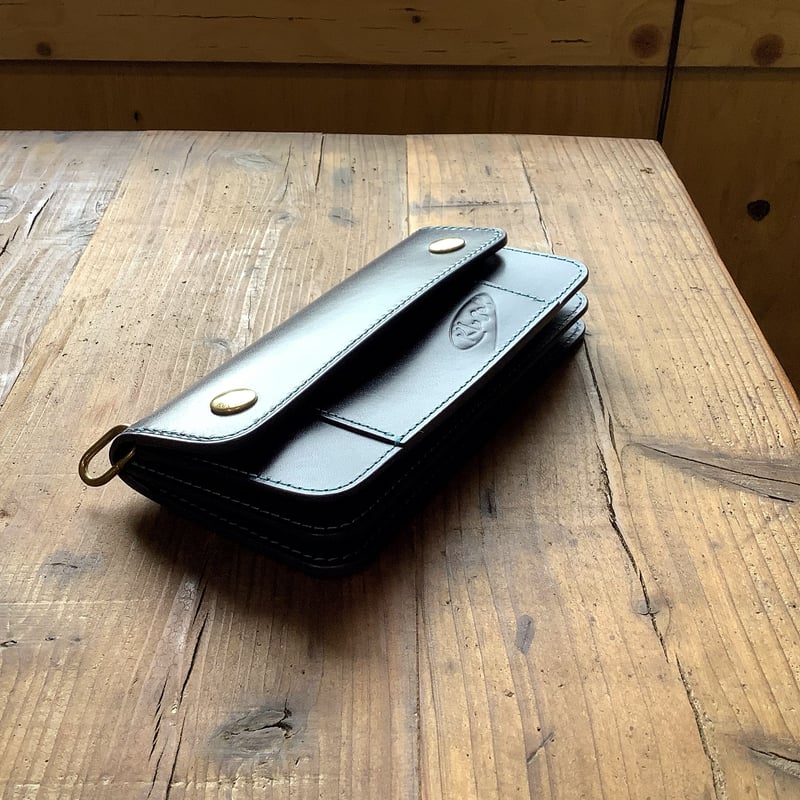 ルガトショルダーネイビー トラッカーウォレット | keywest828