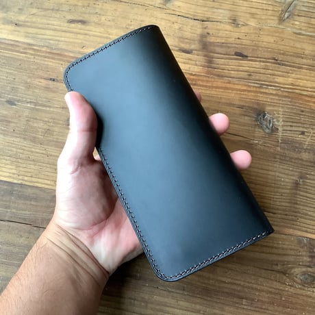 黒革×ルガトショルダーブラウン  長財布 小銭入れあり