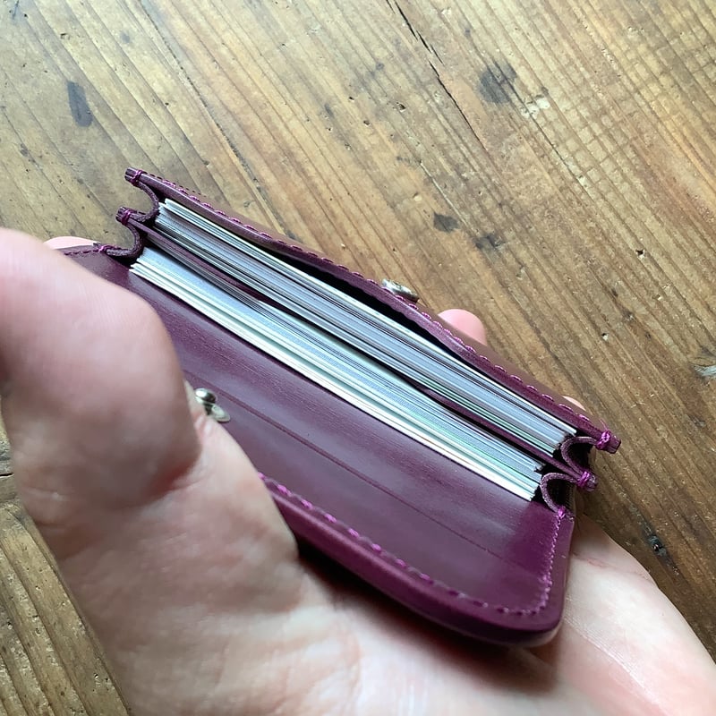 ルガトショルダー紫 パープル 名刺入れ | keywest828