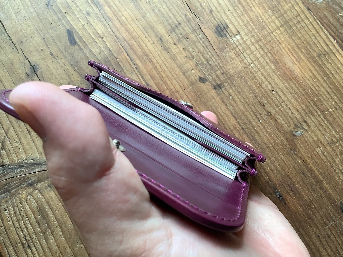 ルガトショルダー紫 パープル 名刺入れ | keywest828