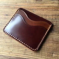 オイルコードバンバーガンディ×オイルコードバンコニャック パスケース カード入れ