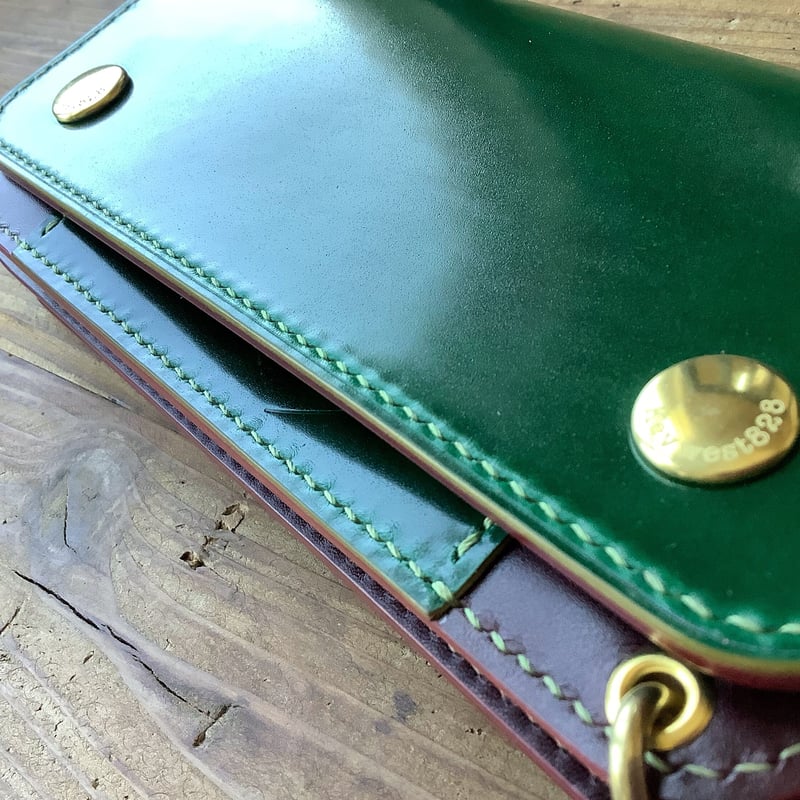 【山吹の里】ルガトショルダー　ワイン　L字ファスナーウォレット ルガトショルダーワイン トラッカーウォレット | keywest828