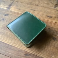 フルコードバン 二つ折り財布 小銭入れあり  グリーン×オリーブ