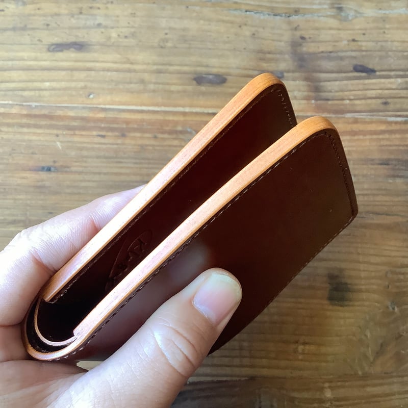 【みめらんぐりーむ】二つ折り財布　ルガトショルダー　栃木レザー 二つ折り財布 ルガトショルダー ハンドメイド 二つ折り財布 ルガト