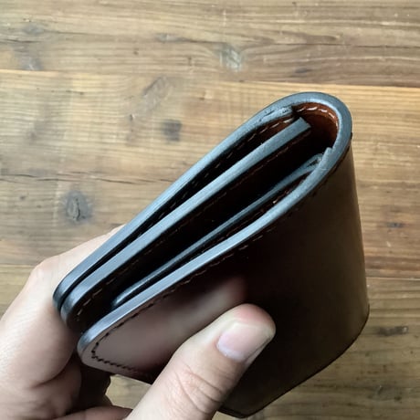 コードバンブラウン×ルガトショルダーブラウン 長財布 小銭入れあり