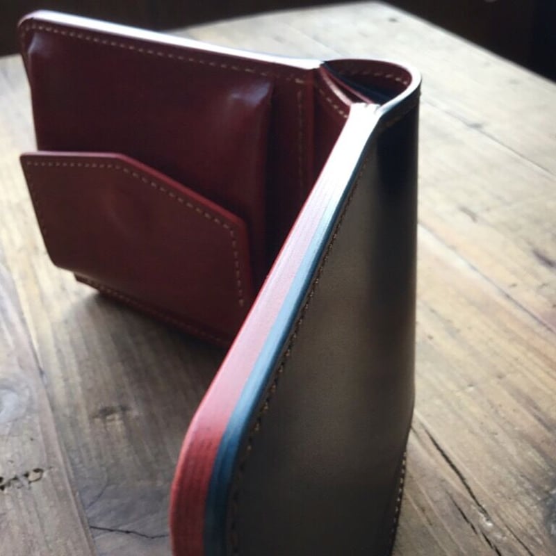 特別価格 新品 未使用 日本製 高級オイルコードバン カードケース 紺  