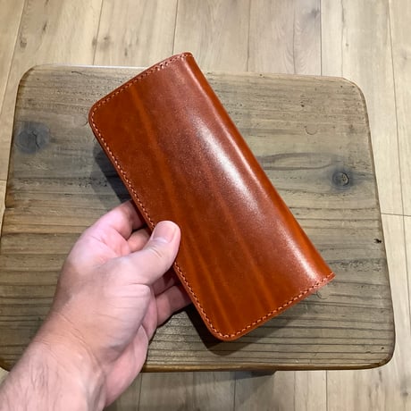 ルガトショルダーオレンジ　橙　 長財布 小銭入れあり