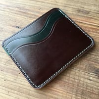 ルガトショルダーグリーン&ブラウン カードケース カード入れ