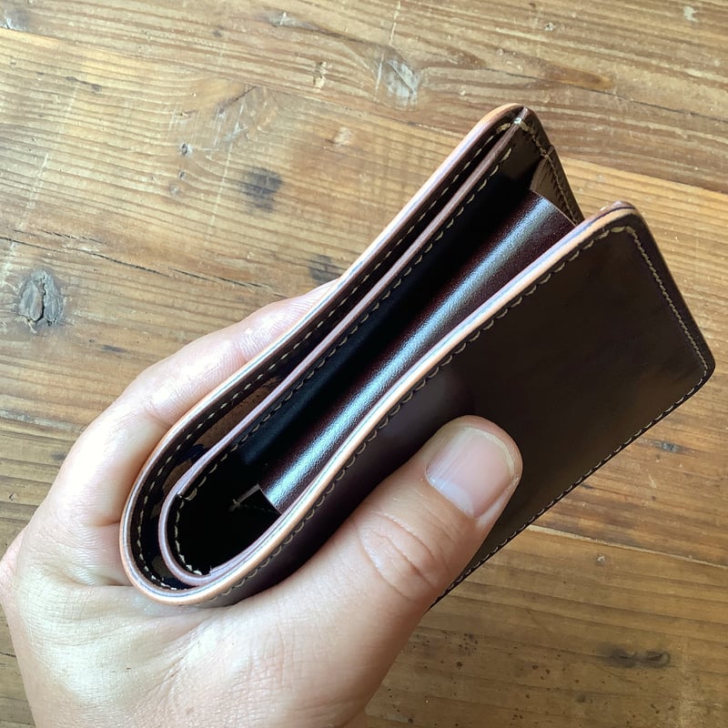 ロカドコードバンブルー×ルガトショルダー ダークブラウン 二つ折り