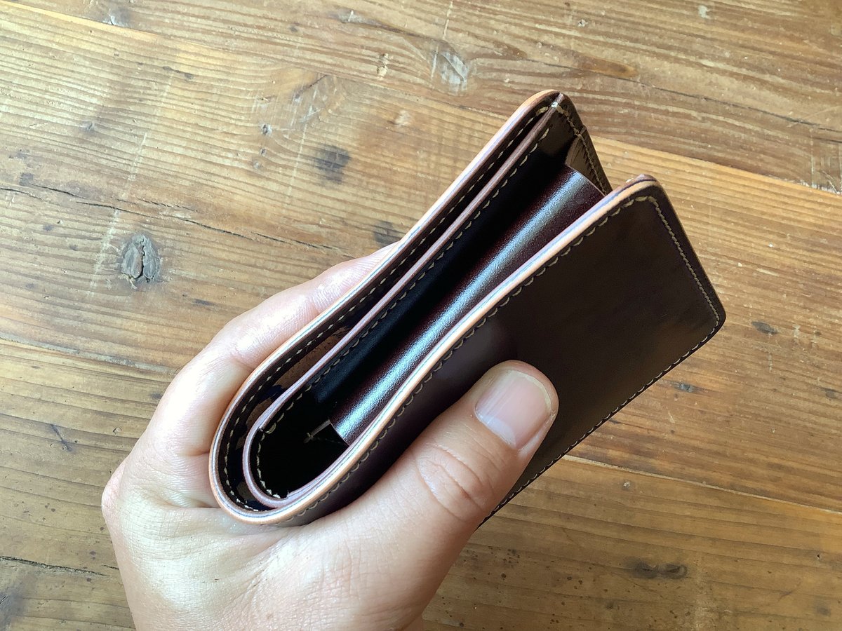 ロカドコードバンブルー×ルガトショルダー ダークブラウン 二つ折り