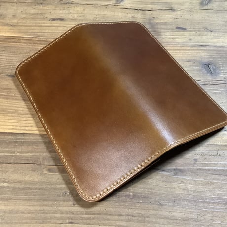 オイルコードバンブラウン×ルガトショルダーブラウン 長財布 小銭入れあり
