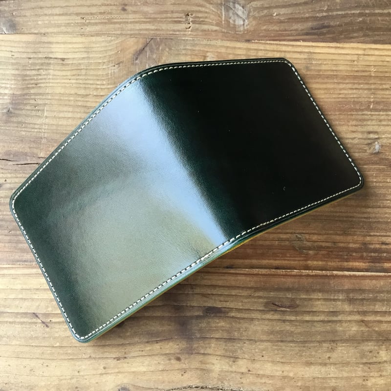 ルガトショルダーグリーン×ルガトショルダーイエロー 二つ折り財布