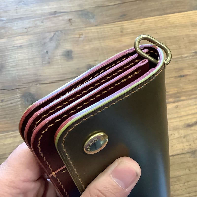 トラッカーウォレット コードバンかぶせ 革財布・革製品のビーズ屋｜トラッカーズウォレット コードバン