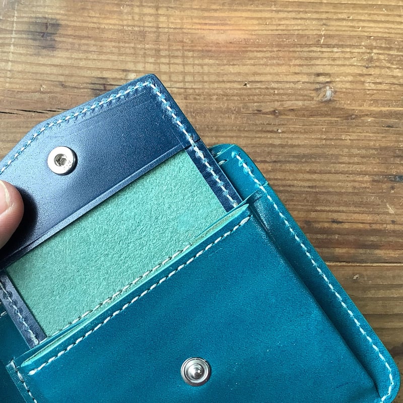 セール【送料無料】ルガトスリムウォレット【琉球ブルー】【cross mesh