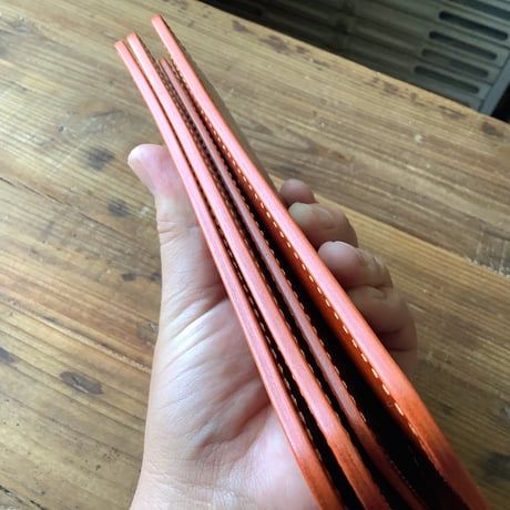 ルガトショルダーオレンジ　橙　 長財布 小銭入れあり