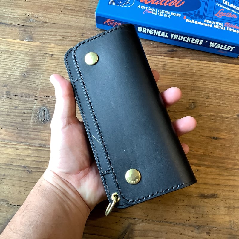 トラッカーウォレット 黒 オイルレザー | keywest828 トラッカーウォレット 黒 オイルレザー | keywest828