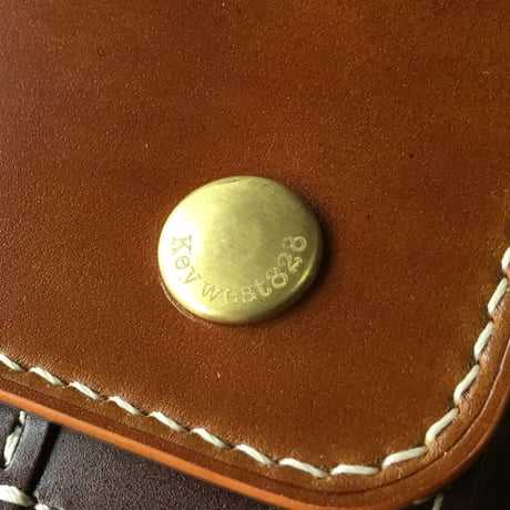 オイルコードバンコニャック×チョコ色牛革 トラッカーウォレット