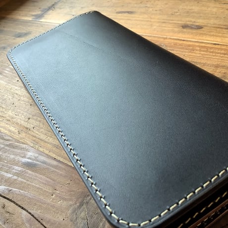 黒革×ルガトショルダー　ダークブラウン  長財布 小銭入れあり
