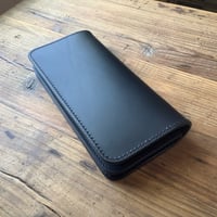 黒革  長財布 小銭入れあり