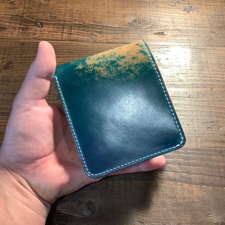 ロカドコードバンターコイズ×ワイルドサドル 二つ折り財布 小銭入れあり