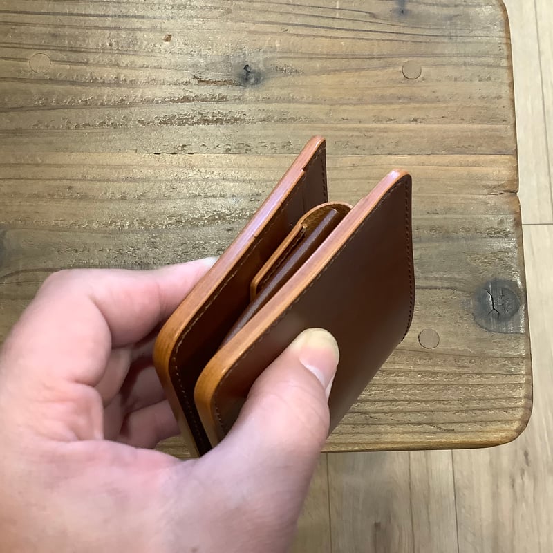 ルガトショルダーブラウン 二つ折り財布 小銭入れあり | keywest828