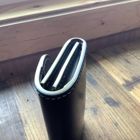 オイルコードバン黒×オイルコードバンブラウン×オイルコードバンオリーブ　名刺入れ