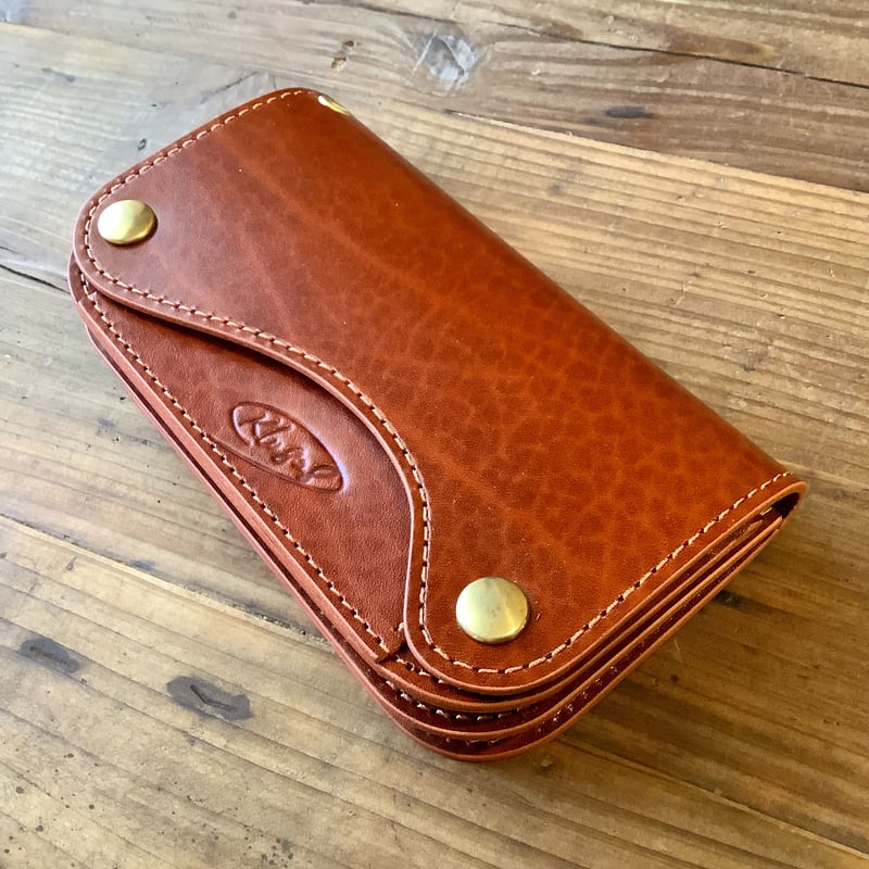 【オーダーメイド】ミドルウォレット　ルガトショルダー　ダブルステッチ　キャンモア 10カラー/ミドルウォレット/3つ折り財布/ルガトショルダー（送料無料）