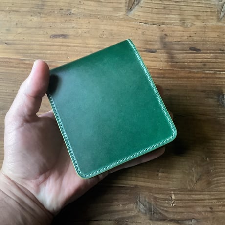 フルコードバン 二つ折り財布 小銭入れあり  グリーン×オリーブ