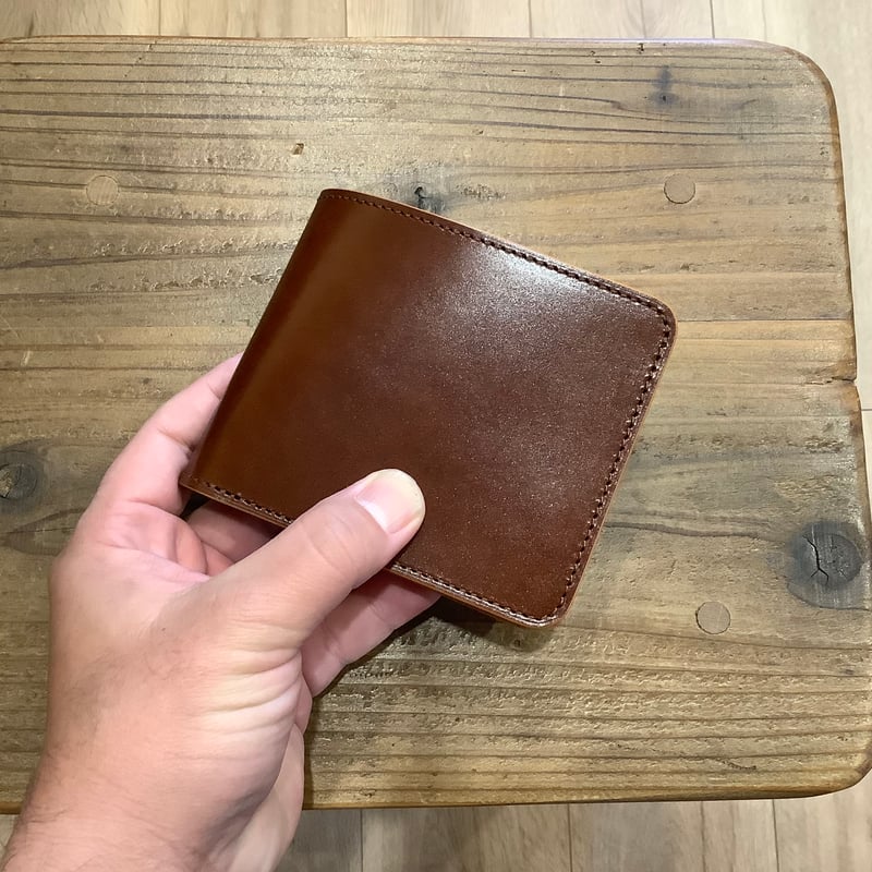 ルガトショルダーブラウン 二つ折り財布 小銭入れあり | keywest828