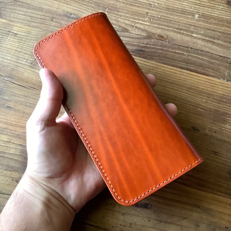 ルガトショルダーオレンジ　橙　 長財布 小銭入れあり