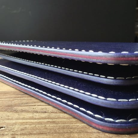 ルガトショルダーネイビー&パープル 長財布 小銭入れあり