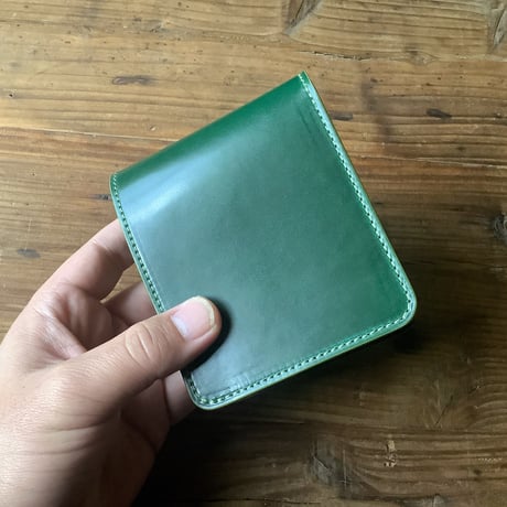 フルコードバン 二つ折り財布 小銭入れあり  グリーン×オリーブ
