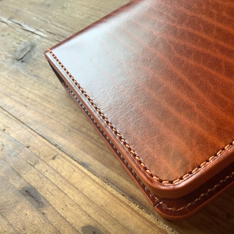 ルガトショルダー橙 オレンジ 二つ折り財布 小銭入れあり | keywest828