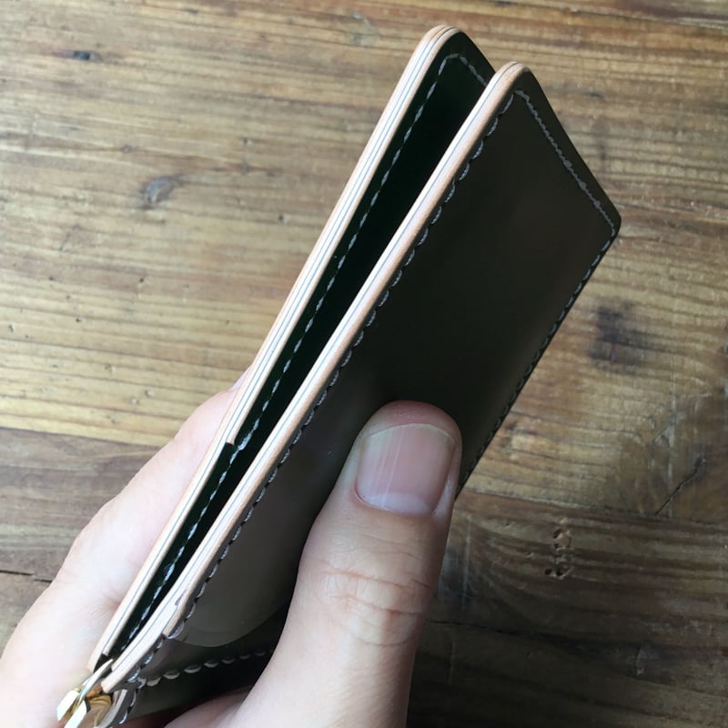 グリーン&ネイビーコードバン マネークリップ | keywest828