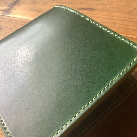 フルコードバン 二つ折り財布 小銭入れあり  グリーン×オリーブ