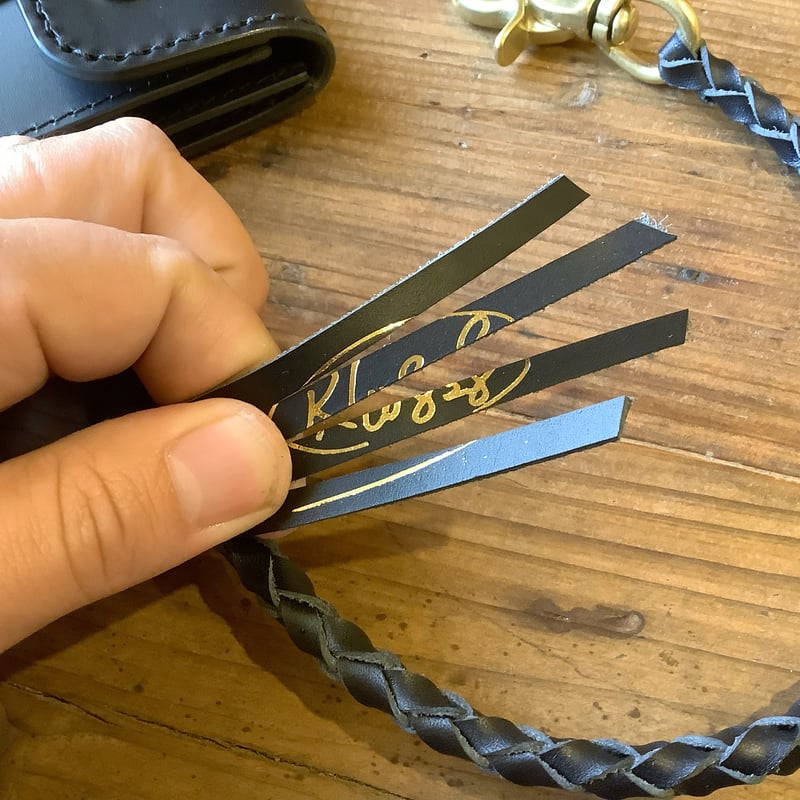 オイルレザー ウォレットロープ 真鍮 | keywest828