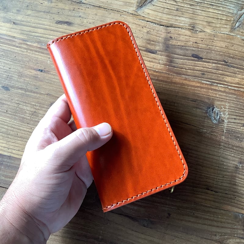 ルガトショルダーオレンジ 橙 トラッカーウォレット | keywest828