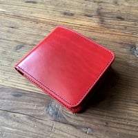 ルガトショルダー赤  二つ折り財布  小銭入れあり