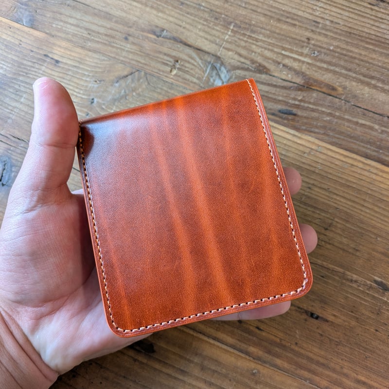 ルガトショルダー橙 オレンジ 二つ折り財布 小銭入れあり | keywest828