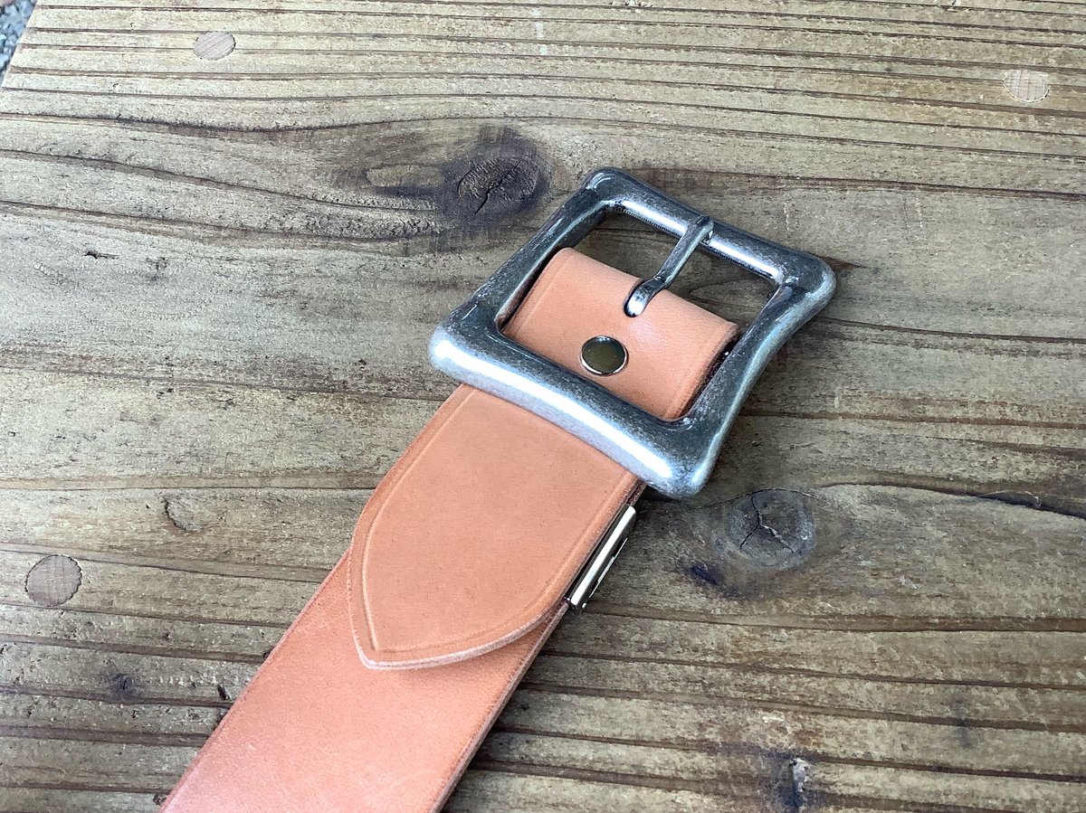 きな粉　レザー　ベルト　ハンドメイド　be-74 JANJAM レザーベルト 大きいサイズ レディース メール便送料無料