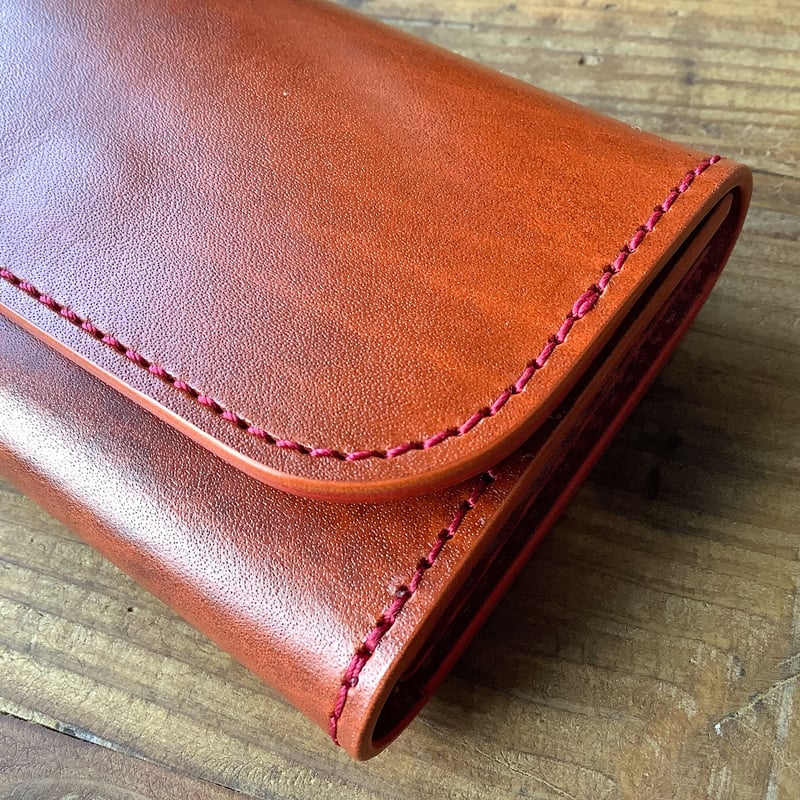 【本革】ラウンドファスナー　ケース　ルガトショルダー/赤 本革】ラウンドファスナー コインケース ルガトショルダー/赤 メンズ