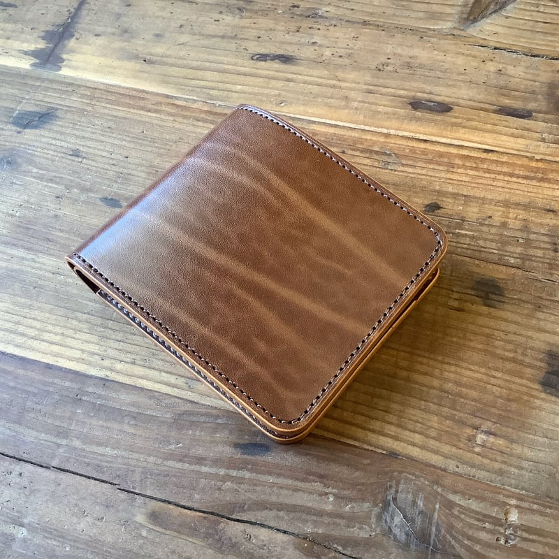 ルガトショルダーブラウン 二つ折り財布 小銭入れなし | keywest828