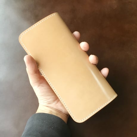 ナチュラルコードバン  長財布  小銭入れなし